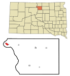 Walworth County South Dakota Incorporated and Unincorporated areas Mobridge Highlighted